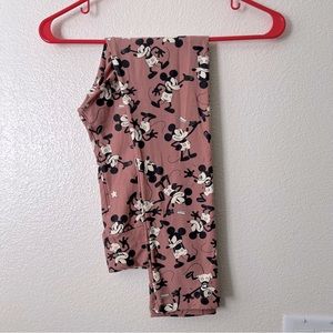 Lularoe OS Leggings - Mauve Mickey Mouse Leggings! Steamboat Willie Mouse!